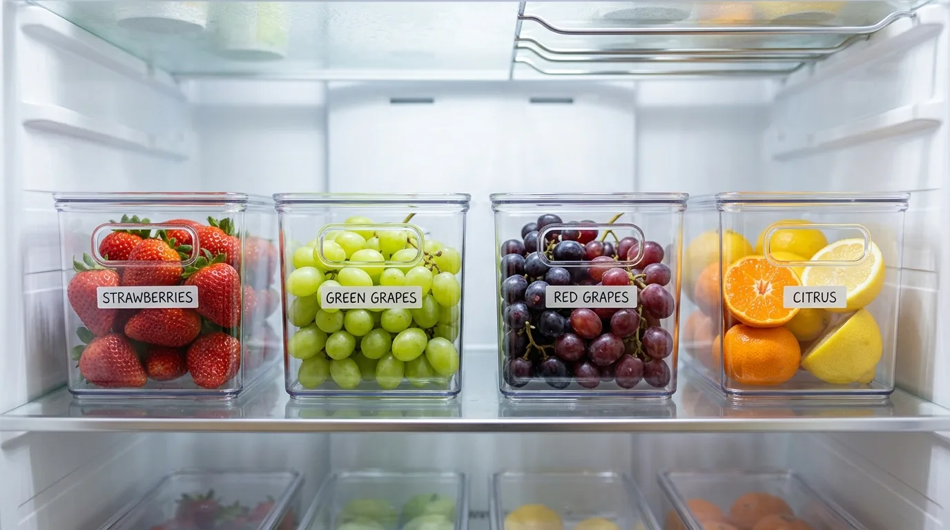 Use door shelves more strategically inspiration for an organized fridge.